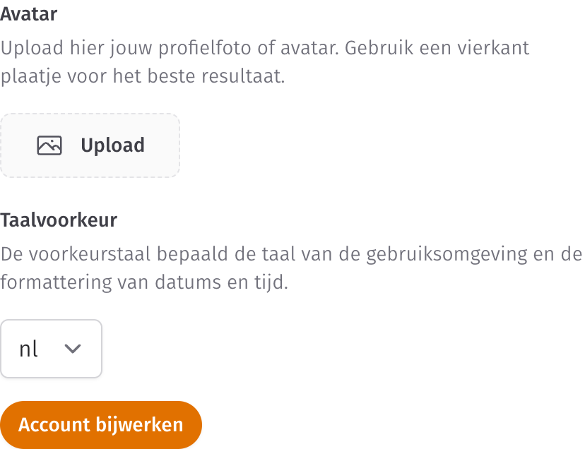 Profiel instellingen
