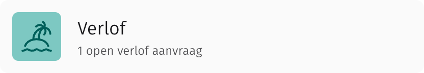 Verlof dashboard melding